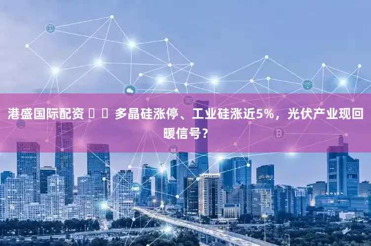 港盛国际配资 多晶硅涨停、工业硅涨近5%,光伏产业现回暖信号?